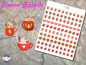 Christmas Drink Planner Stickers