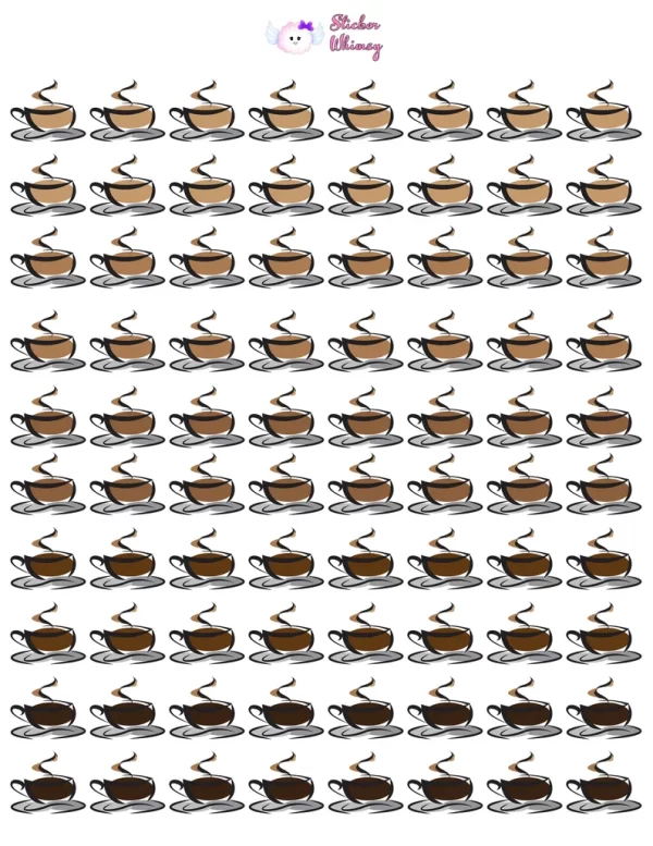 Coffee Cup Planner Stickers