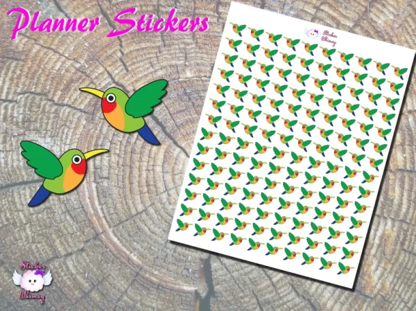 Colorful Bird Planner Stickers