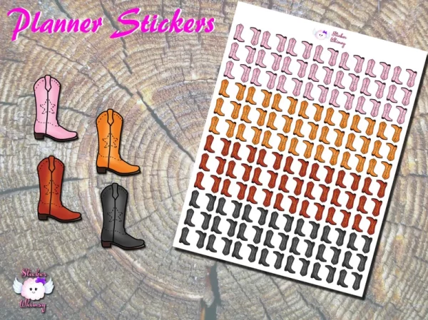 Cowboy Boots Planner Stickers