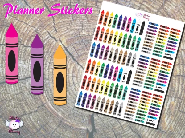 Crayon Planner Stickers