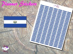 El Salvador Flag Planner Stickers