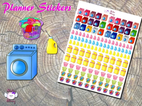 Laundry Day Planner Stickers
