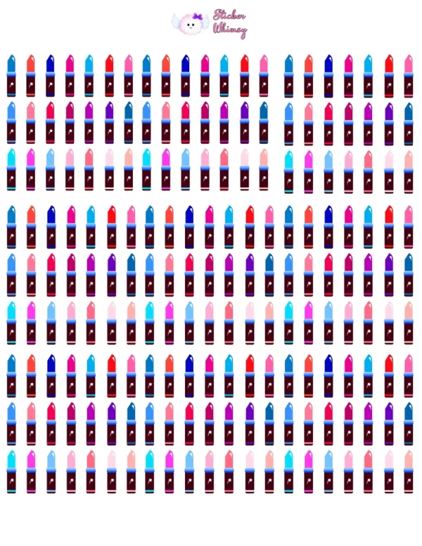 Lipstick Planner Stickers