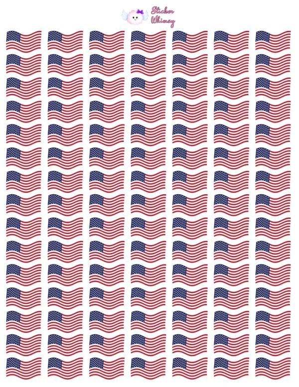 USA Flag Planner Stickers