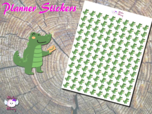 Cute Alligator Planner Stickers