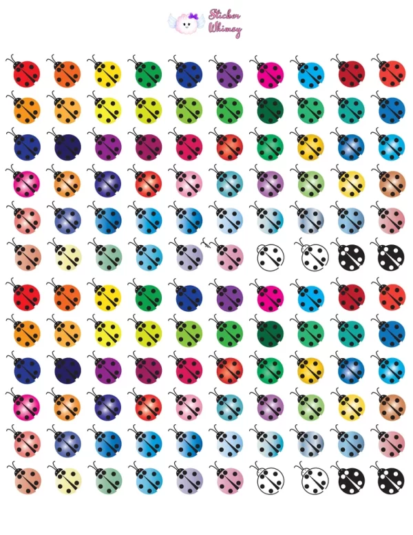 Ladybug Planner Stickers