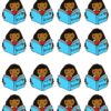 Black Girl Reading Planner Stickers