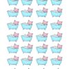 Cat Bath Time Planner Stickers