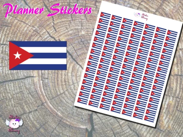 Cuba Flag Planner Stickers