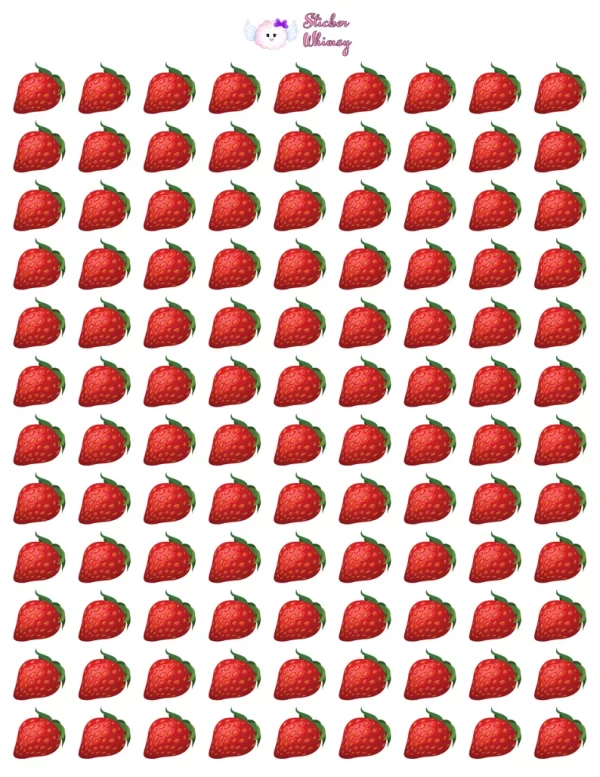 Strawberry Planner Stickers