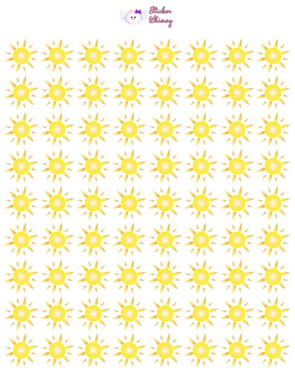 Sun Planner Stickers