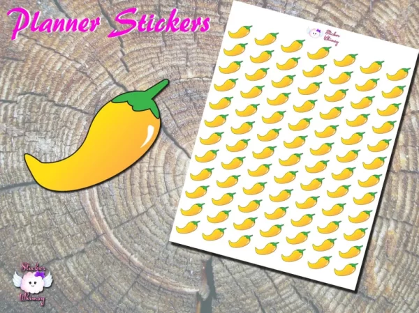 Yellow Pepper Planner Stickers