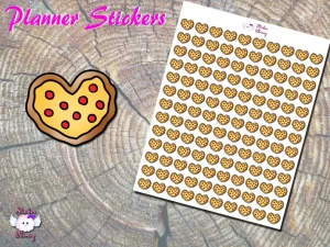 Heart Pizza Planner Stickers