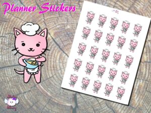 Cat Baking Planner Stickers