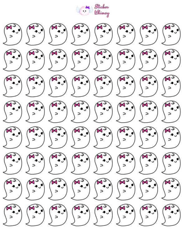 Girl Ghost Planner Stickers