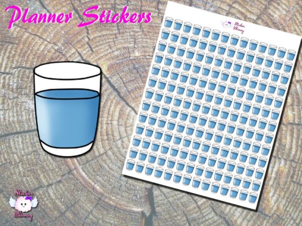 Water Glass Planner Stickers