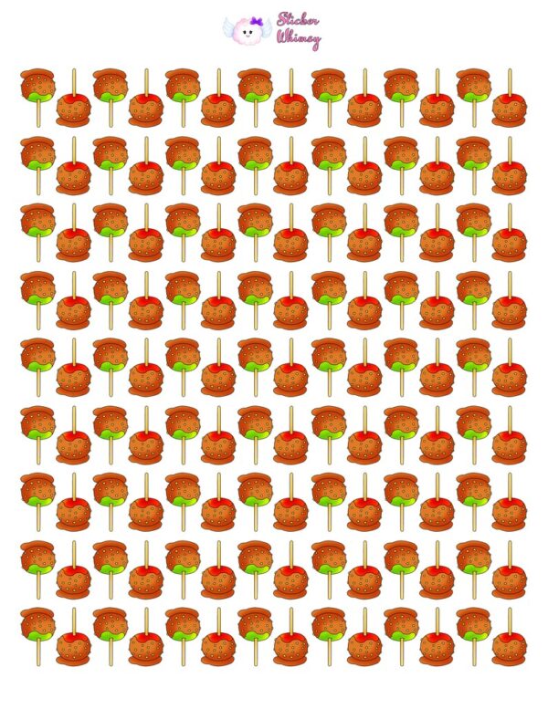 Caramel Apple Planner Stickers