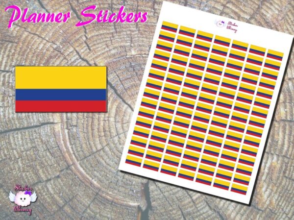 Columbia Flag Planner Stickers