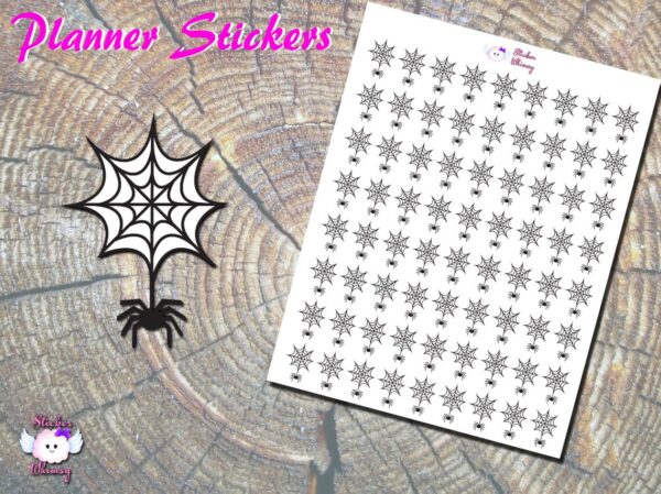 Spider Web Planner Stickers