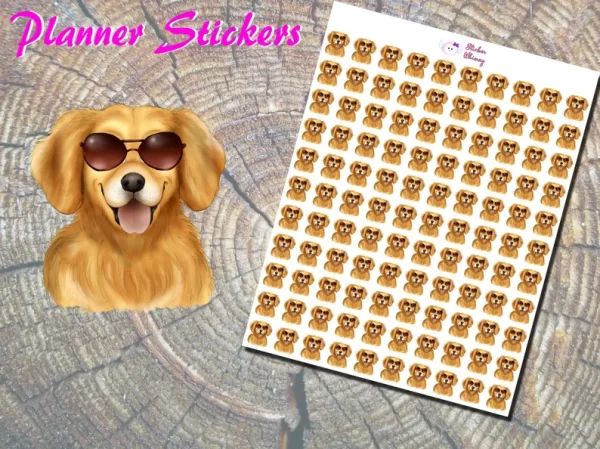 Summer Golden Retriever Stickers
