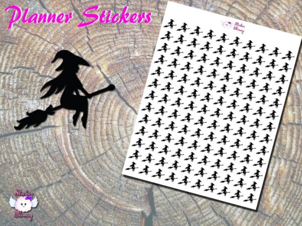 Witch Silhouette Planner Stickers
