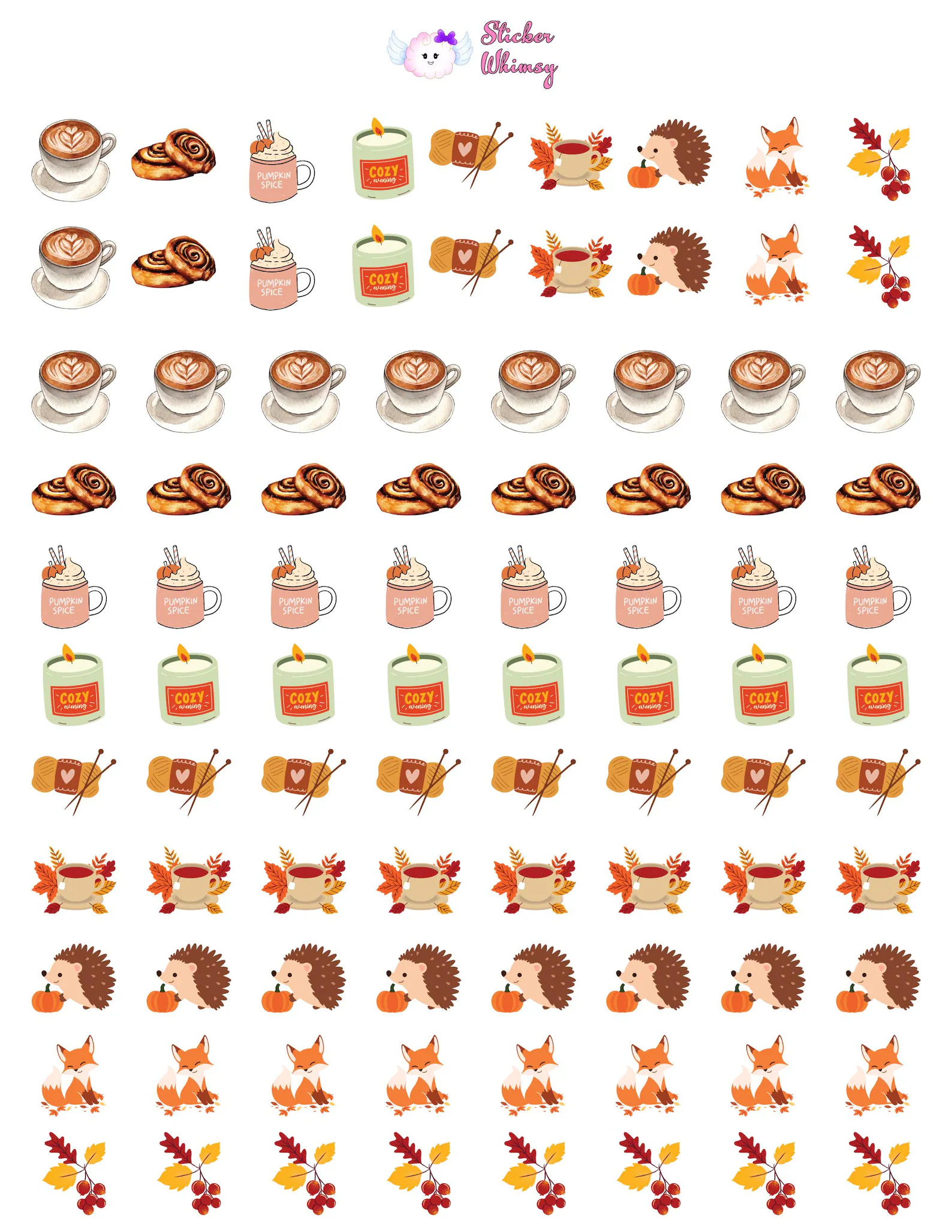 Autumn Elements Planner Stickers