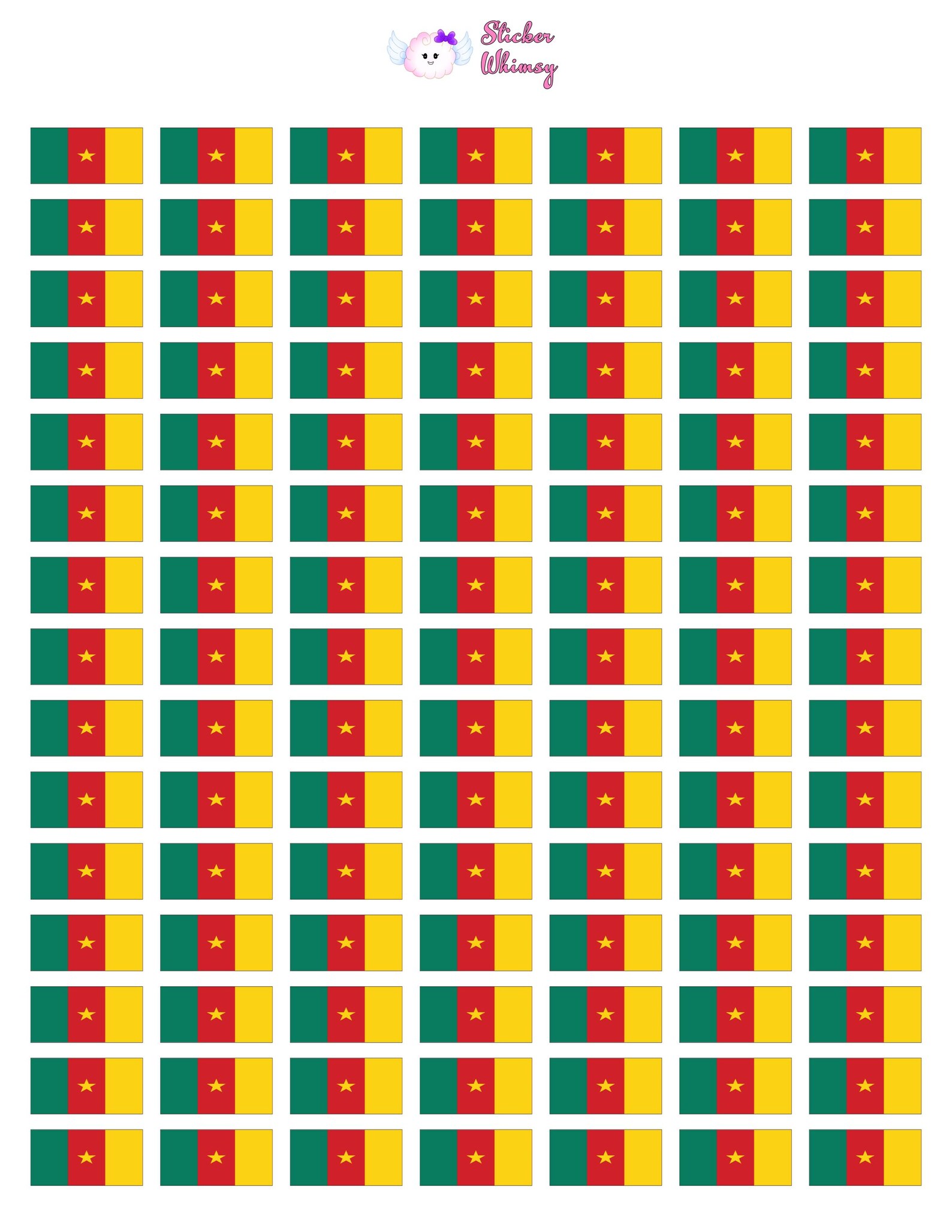Cameroon Flag Planner Stickers