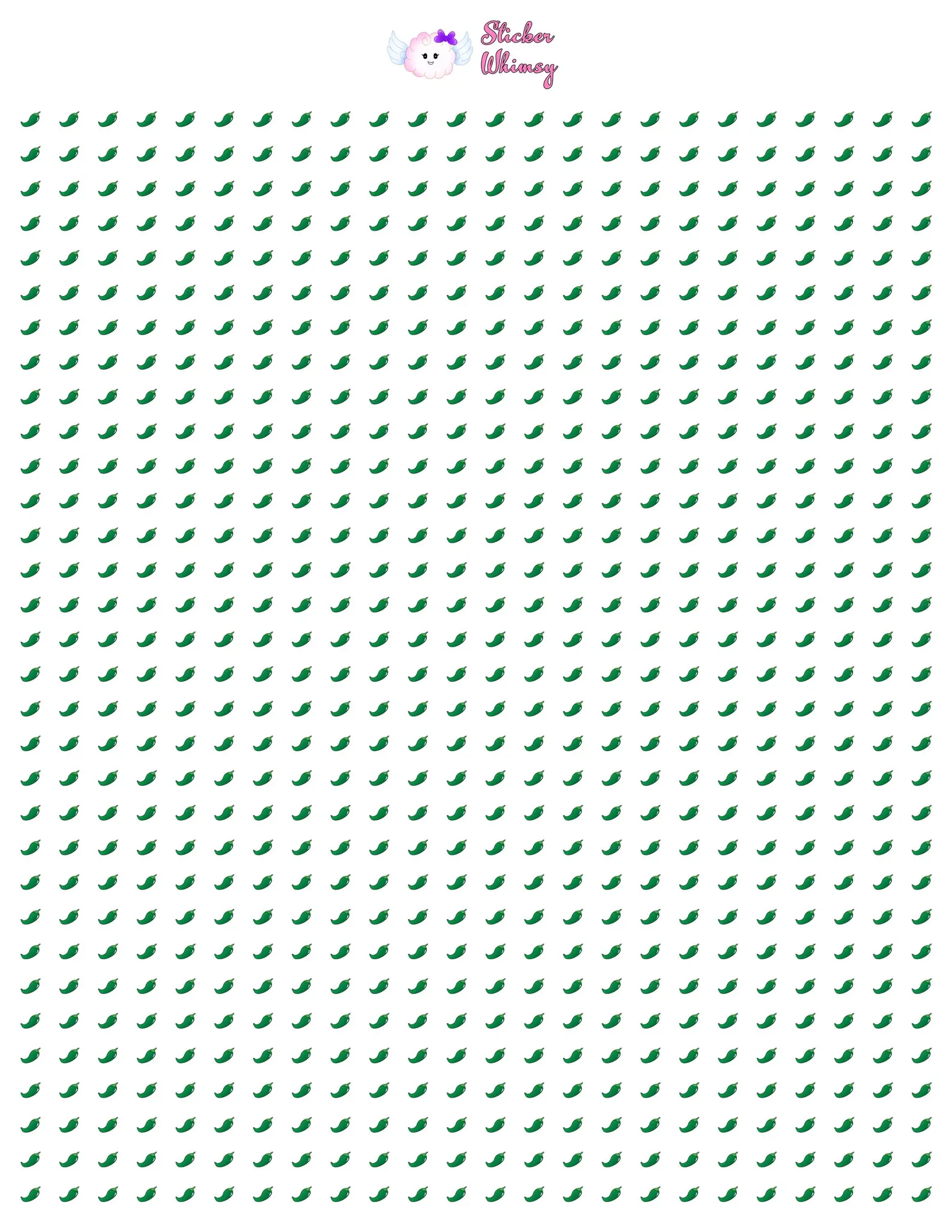 Green Chili Pepper Planner Stickers - Image 3