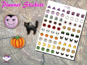 Halloween Cookie Planner Stickers Sheet