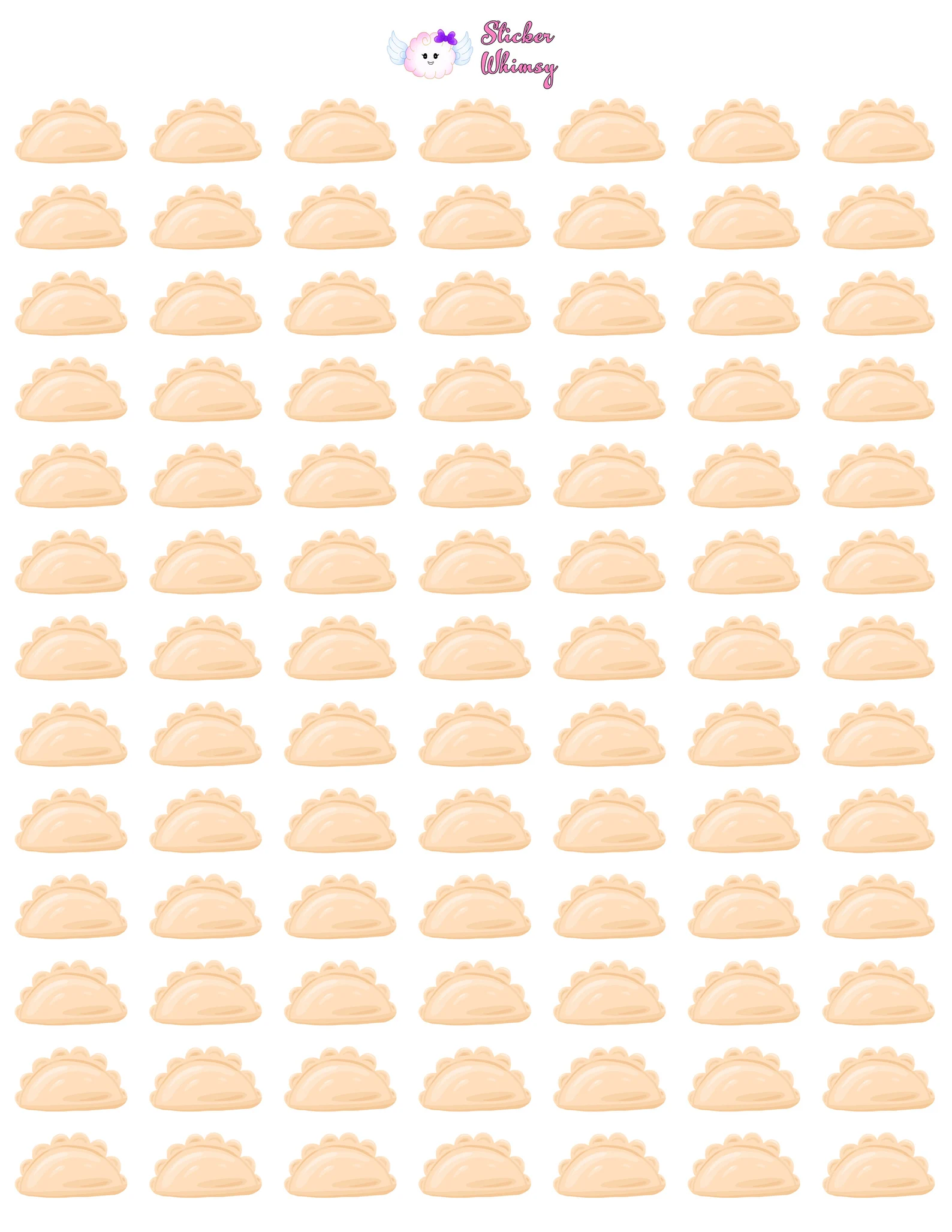 Polish Pierogi Planner Stickers Sheet - Image 2