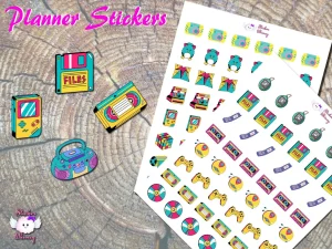 80s 90s Retro Planner Stickers