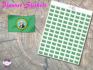 Washington Flag Planner Stickers