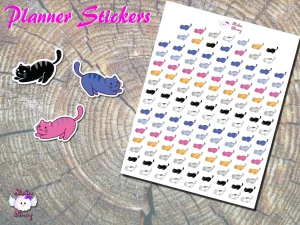 Rainbow Kitten Planner Stickers