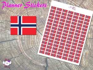 Norway Flag Planner Stickers