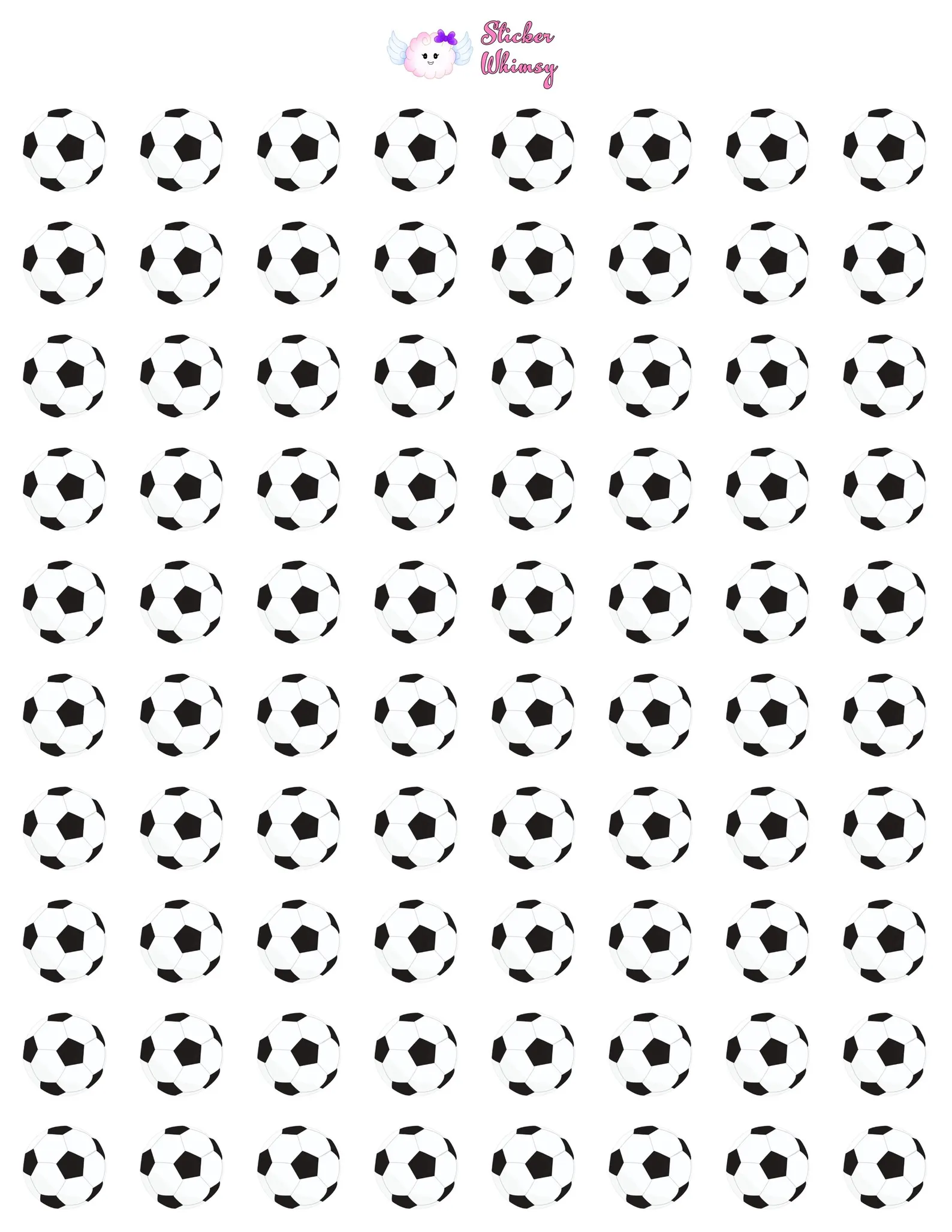 Soccer Ball Planner Stickers